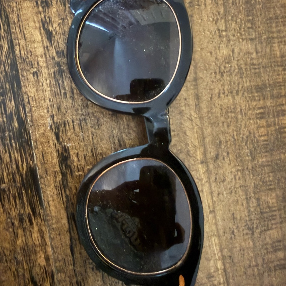 Karen Walker Round Black Sunglasses- Good Condition - Picture 2 of 4